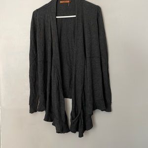 Belldini small waterfall soft cardigan sweater. Nice condition. Dark gray.